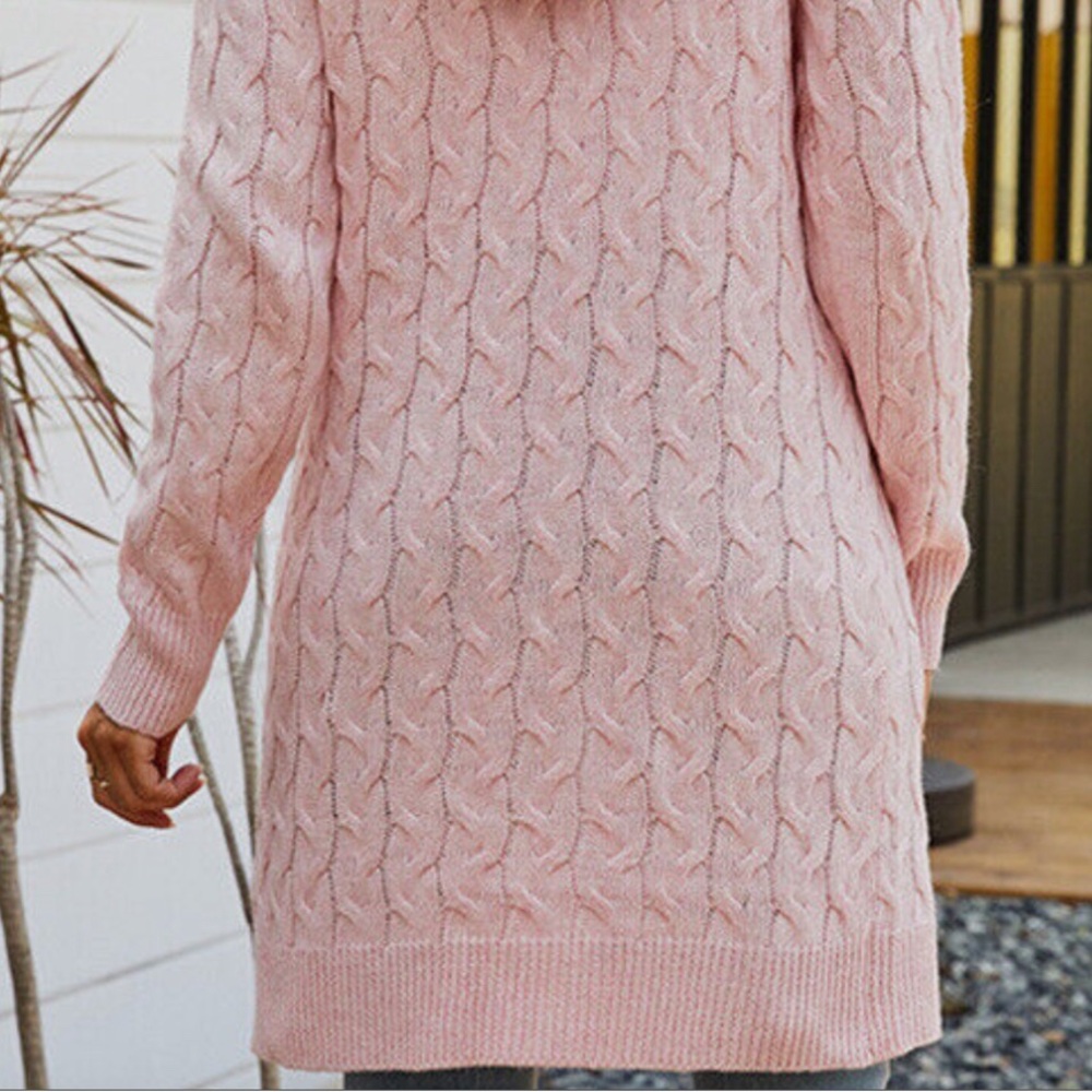 NWT Women’s Cardigan Sweater, Open Front, Beige, - Picture 14 of 15